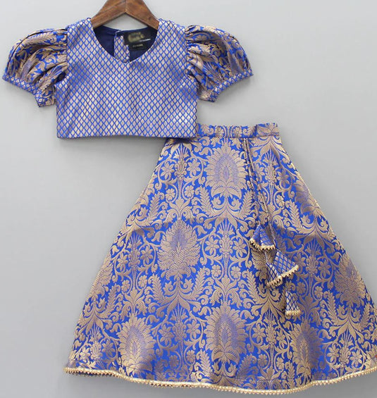 Purple Brocade Lehenga