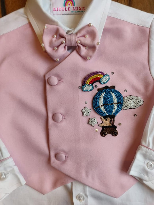 Pink Hot Air Balloon Attached Jacket set