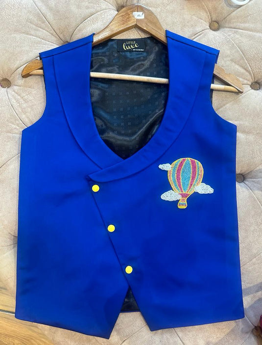 Hot Air Balloon Royal Blue Waistcoat