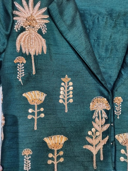 Green Blazer Dori Lehenga