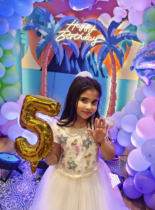 White High Low Mermaid Gown