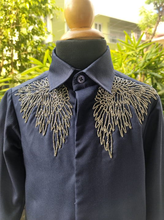 Angel Wings Navy Shirt
