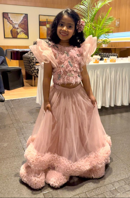 Pixie Lehenga With Double Ruffle Skirt