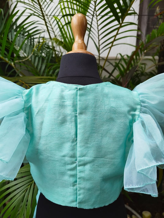 Sea Green Mirrorwork Palazzo Set