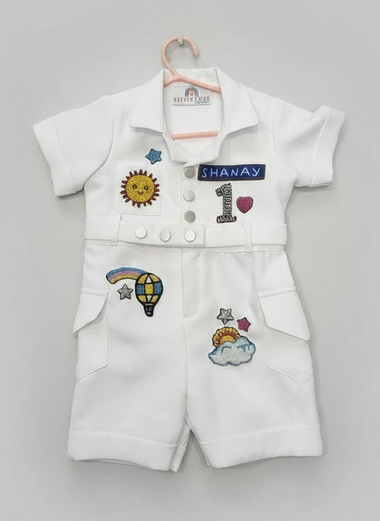 Sun And Rainbow Personalized Romper