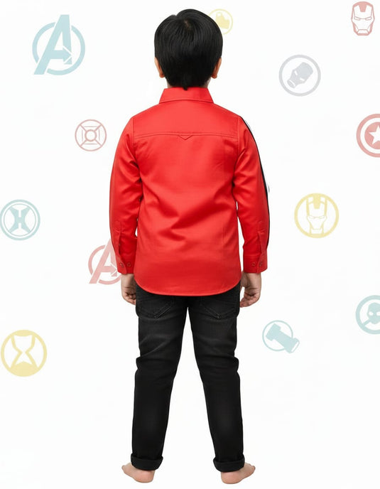 Red Avenger Stripe Shirt