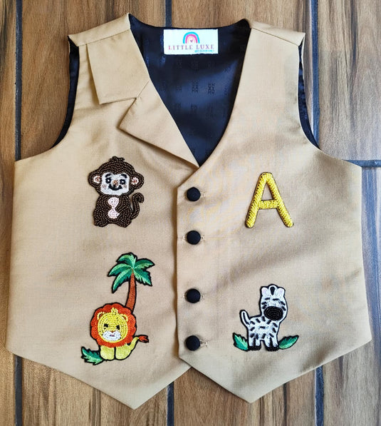 Jungle 4 Piece Personalised Waistcoat Set