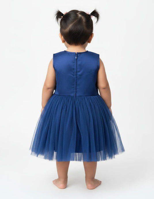 Blue Big Flower Dress