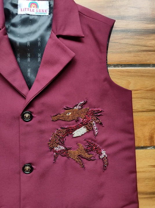 Dragon Embroidered Waistcoat