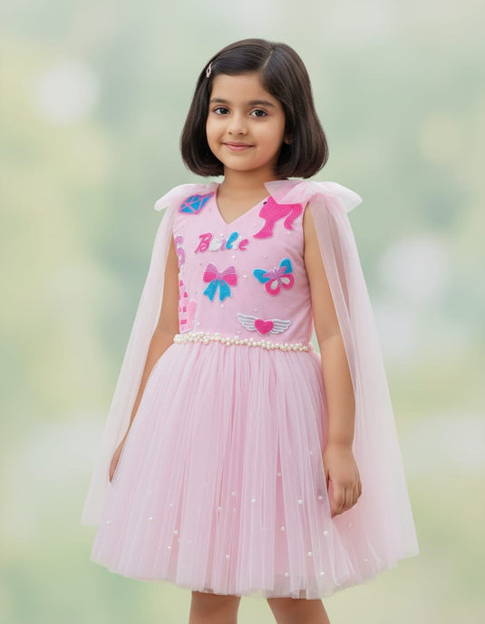 Barbie Theme Cape Dress