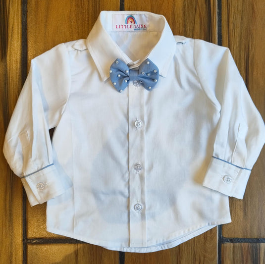 White And Blue George Pig Suspender Set