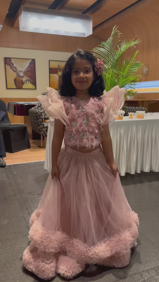 Pixie Lehenga With Double Ruffle Skirt