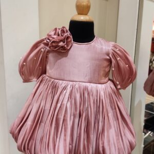 PINK BALLOON DRESS WITH SLEEVES